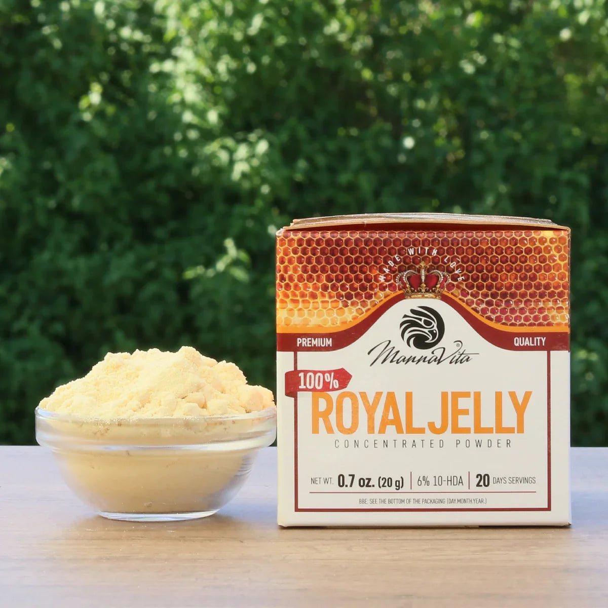 Concentrated Royal Jelly POWDER with 6% 10-HDA content • 20 g - Mannavita