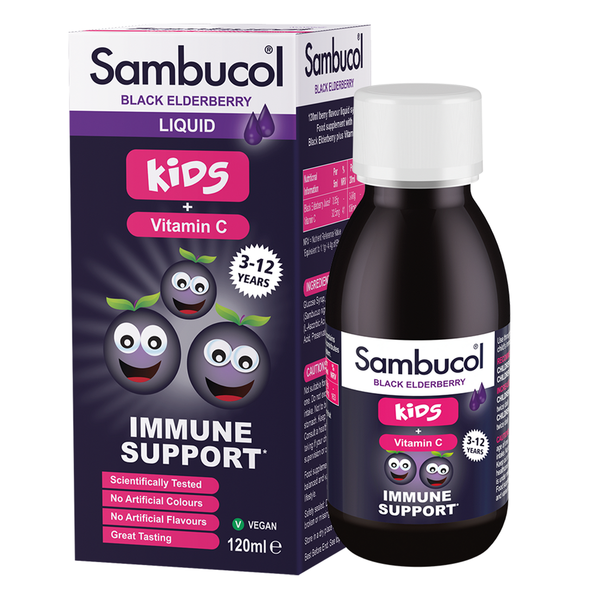 Jarabe de saúco negro Sambucol, niños • 120 ml