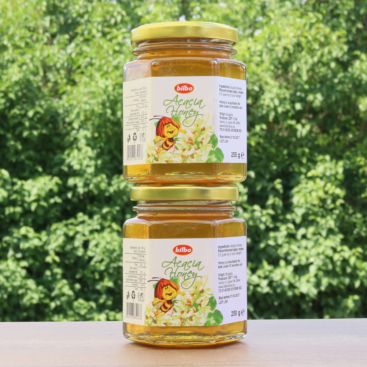 Miel de acacia cruda Bilbo • 250 g