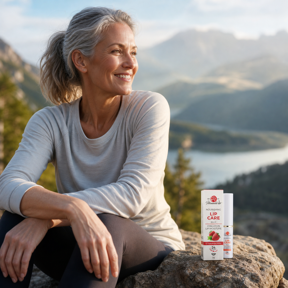 Mannavita Bálsamo Labial con Ácido Hialurónico • Nutrición Profunda • FRESA