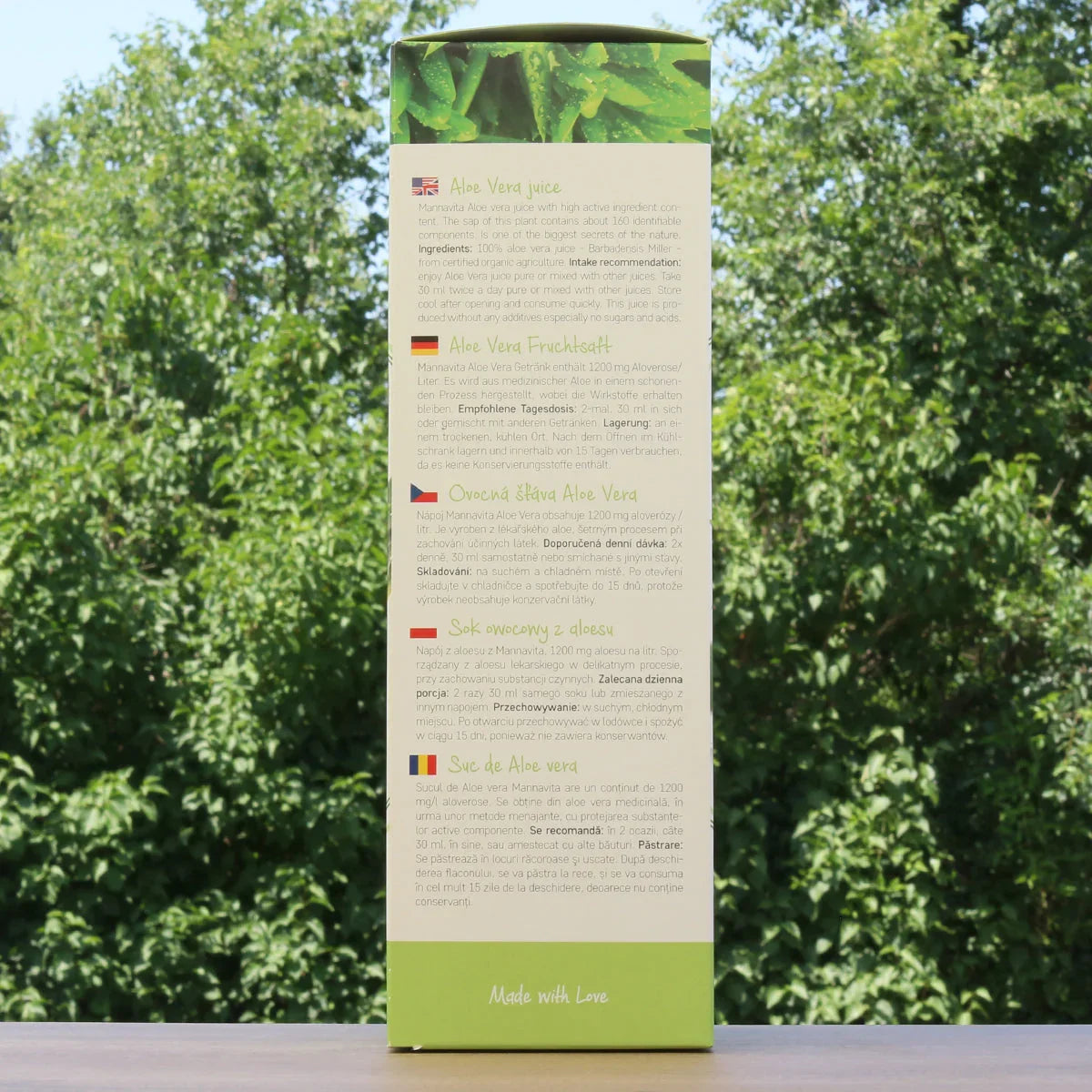 Mannavita Aloe vera 100% pure pressed juice • 1000 ml - Mannavita