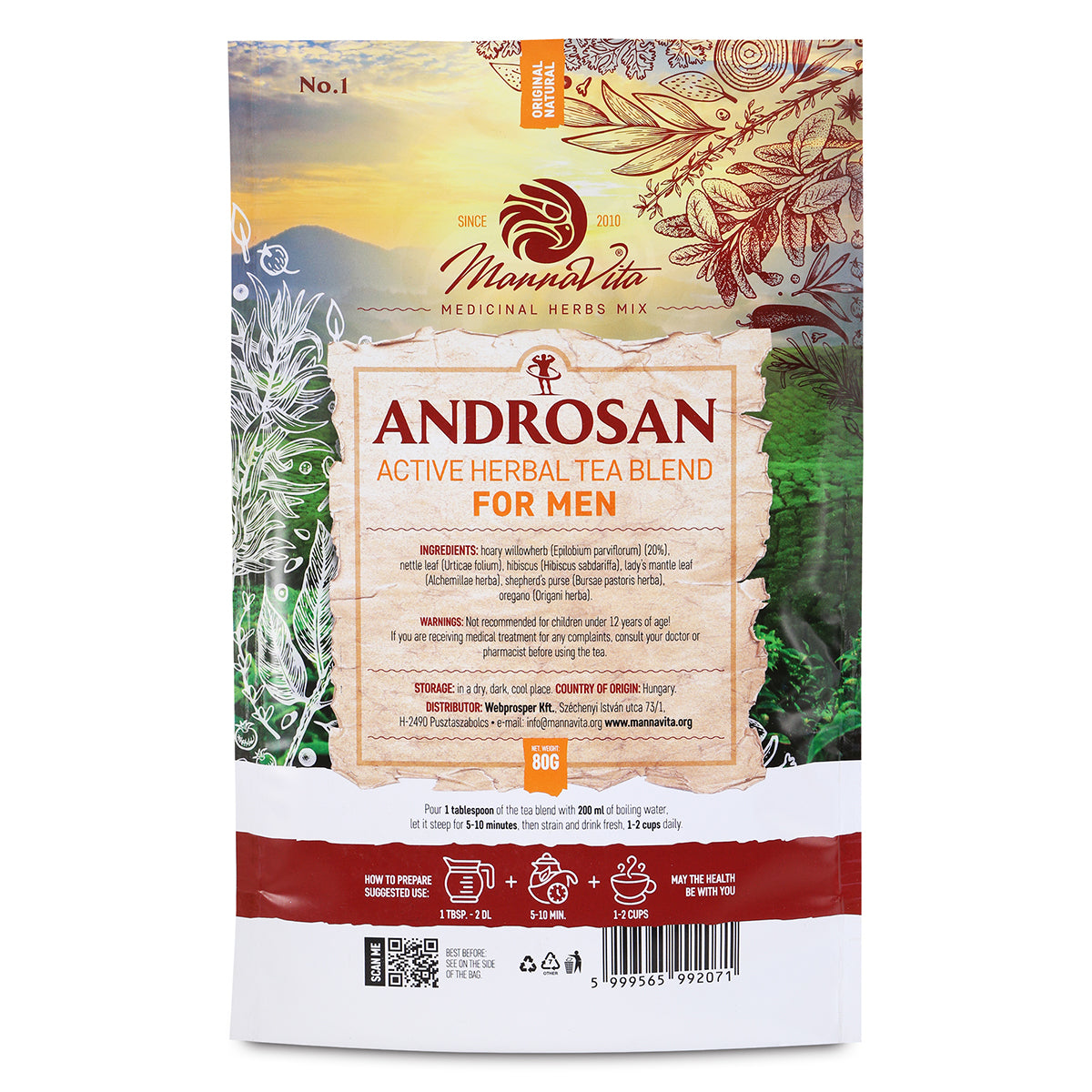 ANDROSAN mezcla de té de hierbas activa para hombres • 80g