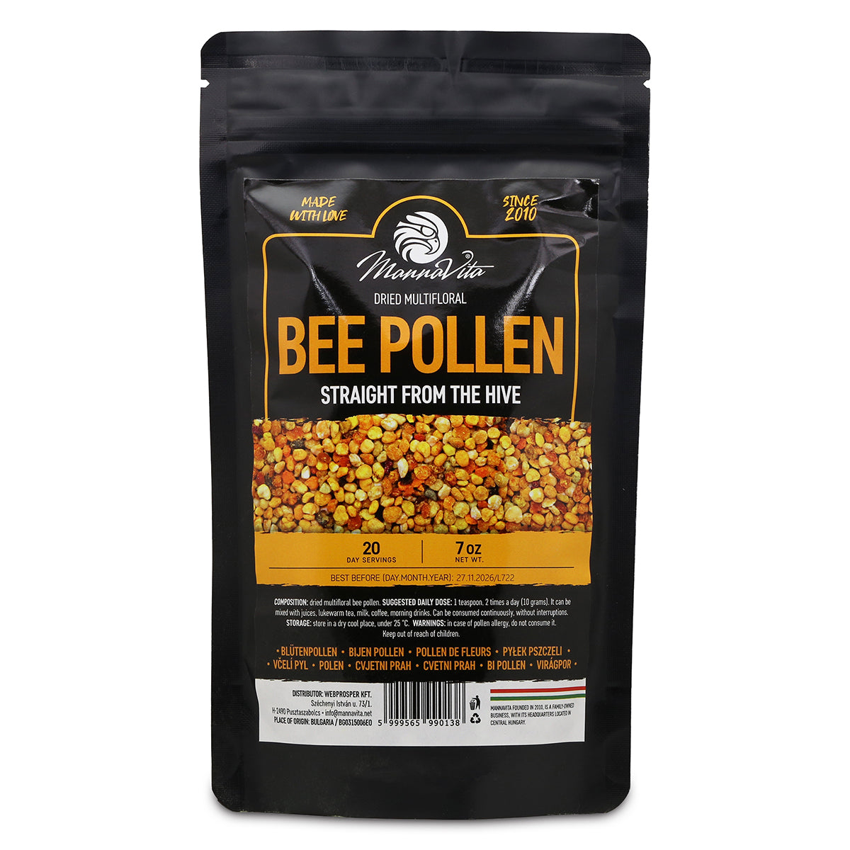 Mannavita polen de abeja multifloral seco • 200 g