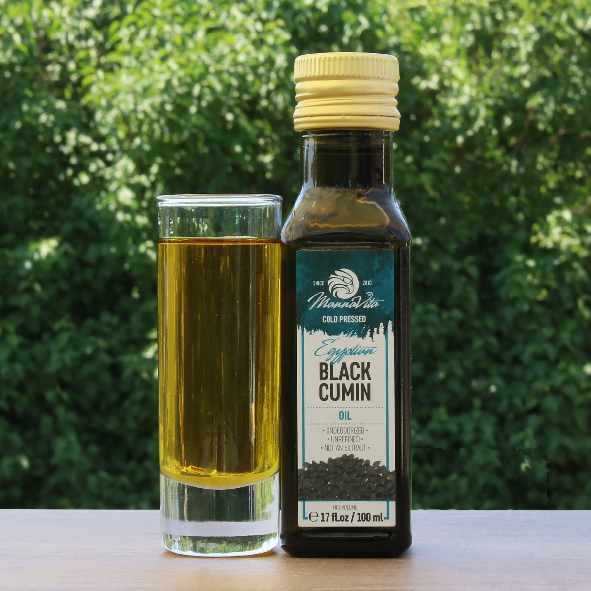 Aceite de semilla de comino negro prensado en frío Mannavita • 100 ml