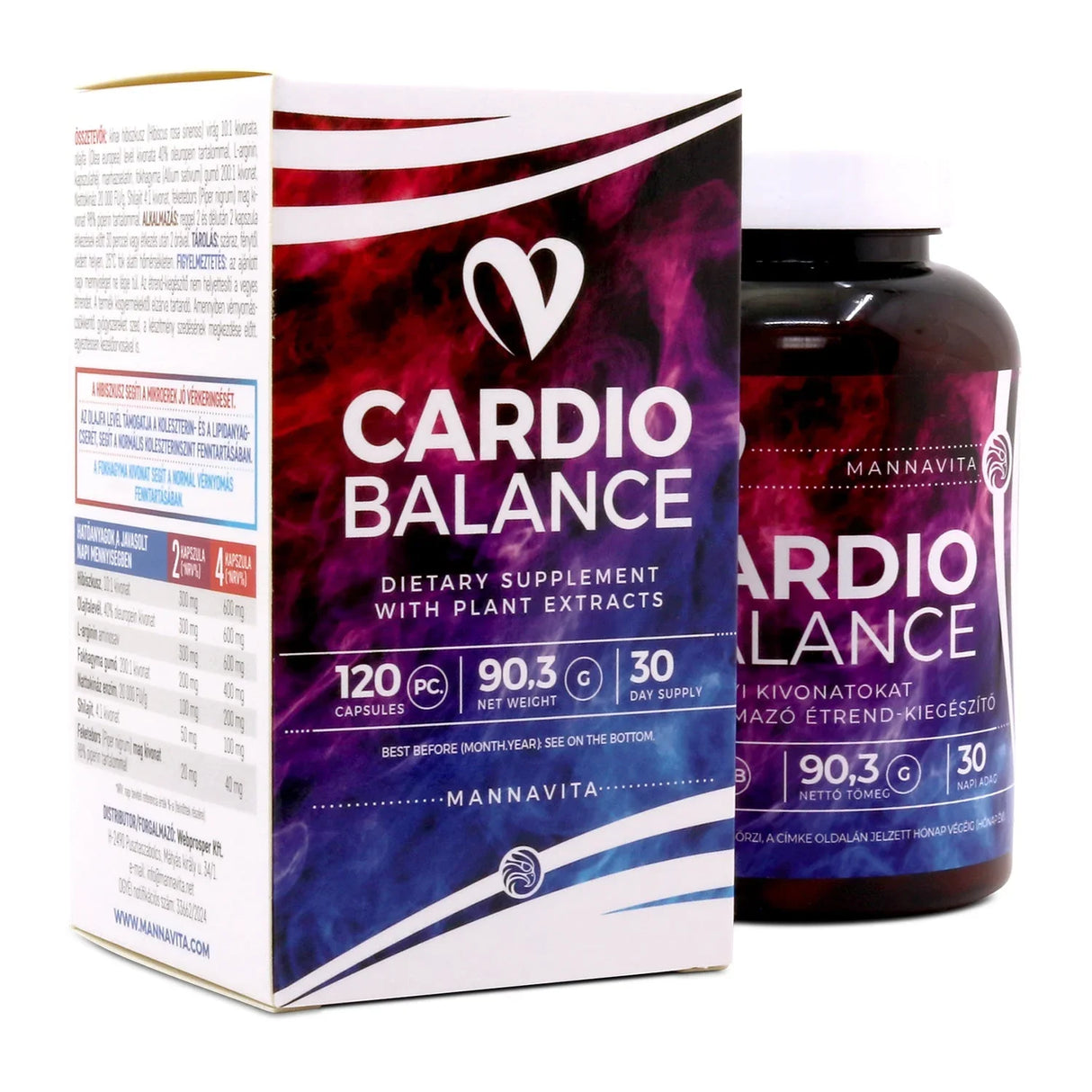CARDIO Balance blood pressure complex • 120 capsules - Mannavita