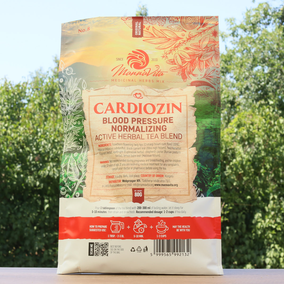 CARDIOZIN Mezcla activa de té de hierbas para normalizar la presión arterial • 80g