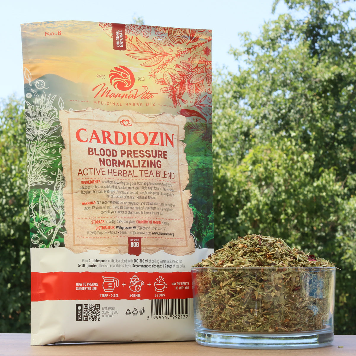 CARDIOZIN Mezcla activa de té de hierbas para normalizar la presión arterial • 80g