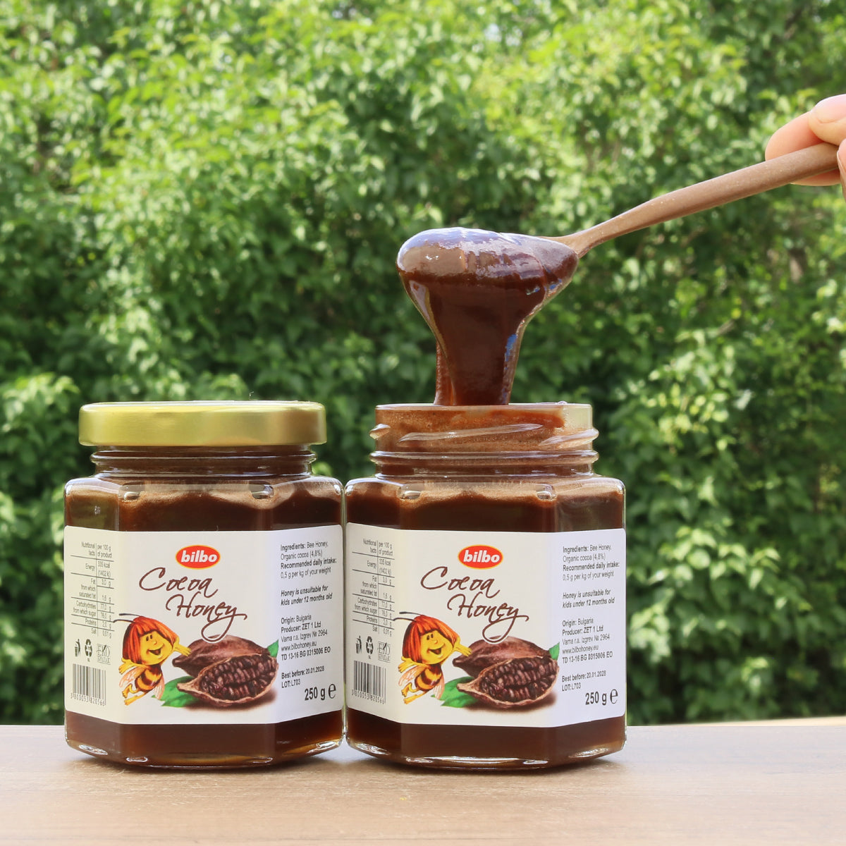 Miel de cacao crudo Bilbo • 250 g