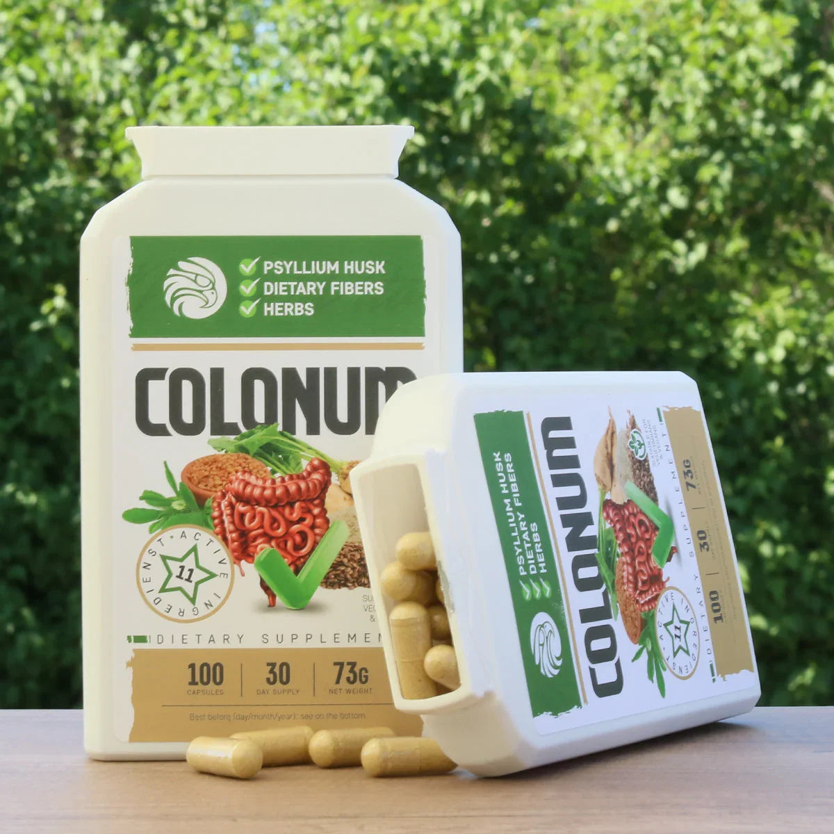 COLONUM colon cleansing & gut restore capsules • 100 capsules - Mannavita