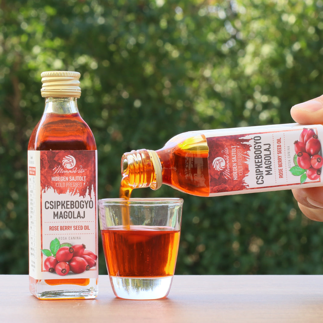 Aceite de semilla de rosa mosqueta húngaro prensado en frío Mannavita • 40 ml