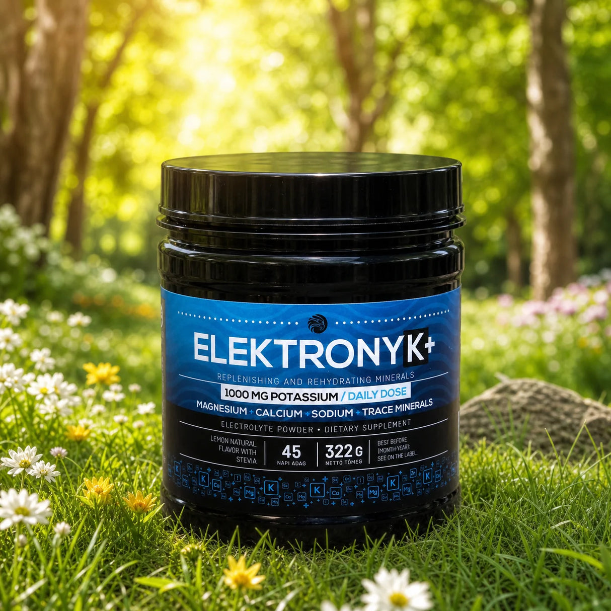 ElektronyK+ • Polvo de electrolito, con 1000 mg de potasio • 322g