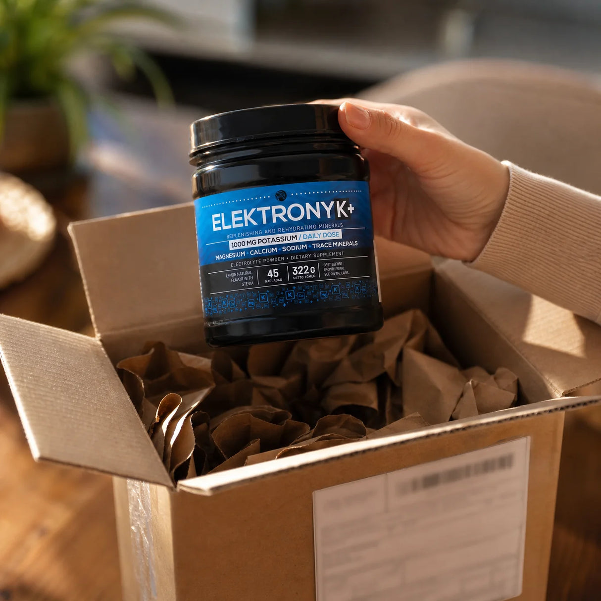 ElektronyK+ • Polvo de electrolito, con 1000 mg de potasio • 322g