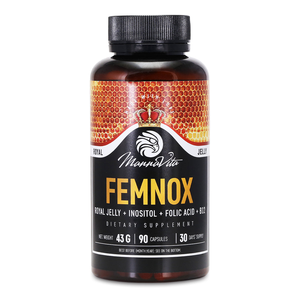 FEMNOX Jalea Real + Inositol + Ácido Fólico + complejo B12 • 90 cápsulas