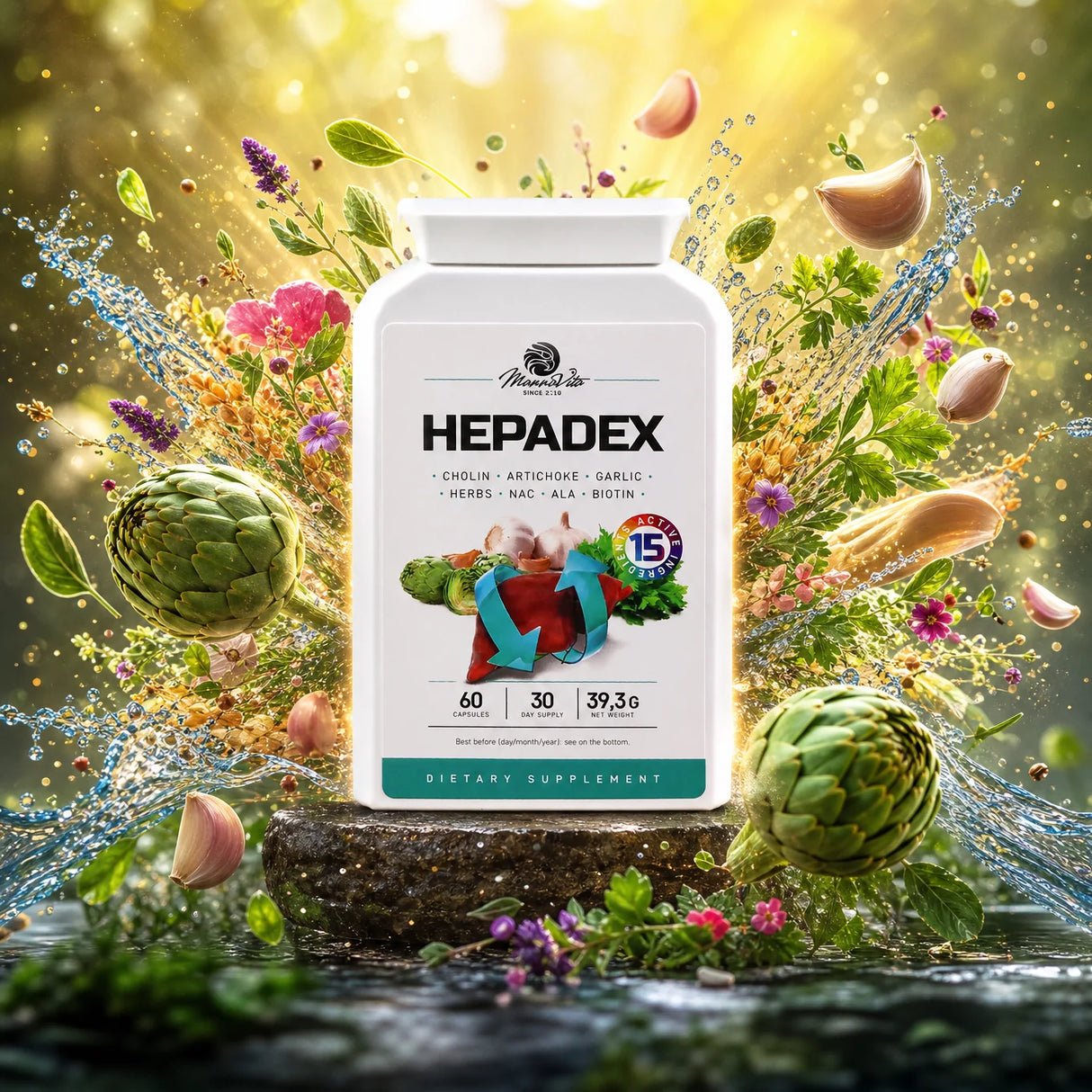 HEPADEX • Complejo regenerador del Hígado • 60 cápsulas