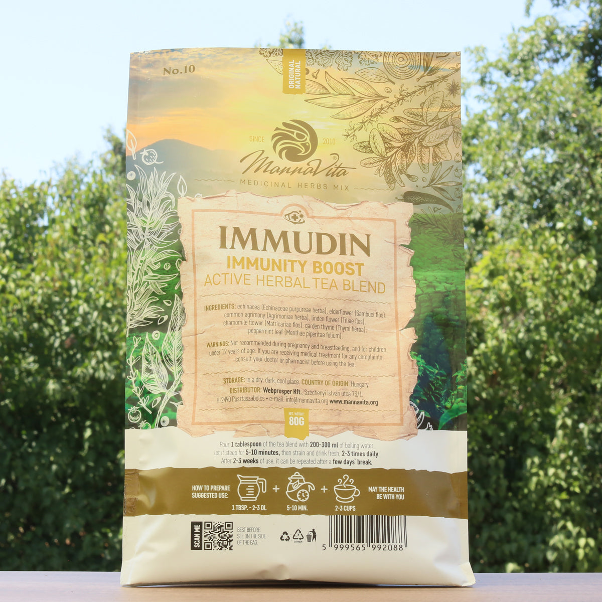 IMMUDIN Mezcla de té de hierbas activa para reforzar el sistema inmunitario • 80g