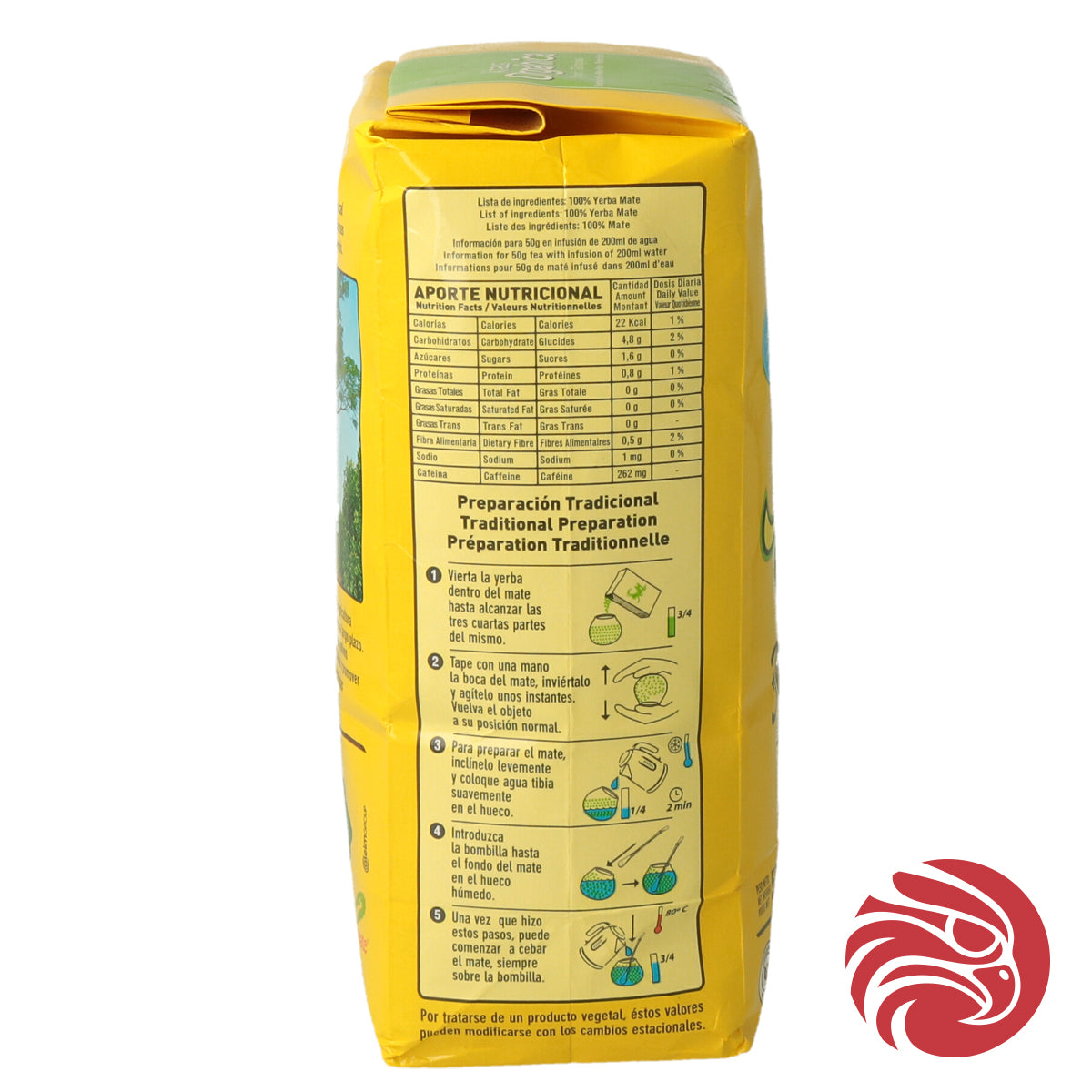Té de yerba mate Kraus • Elaborada, con palo • 500 g