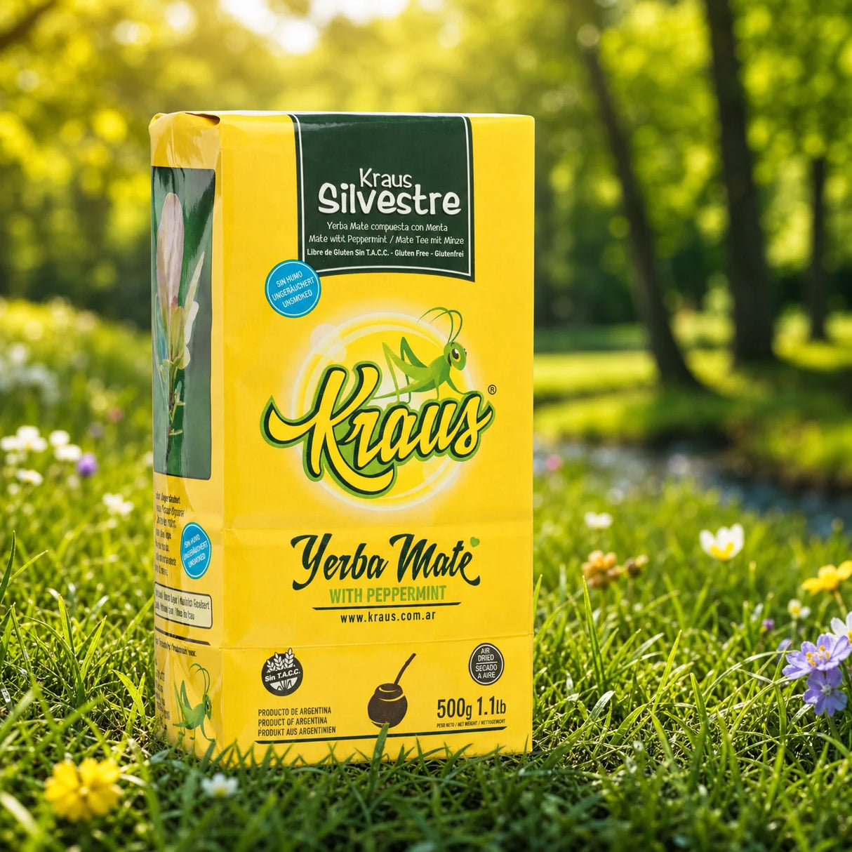 Té de yerba mate Kraus • Silvestre, MENTA • 500 g