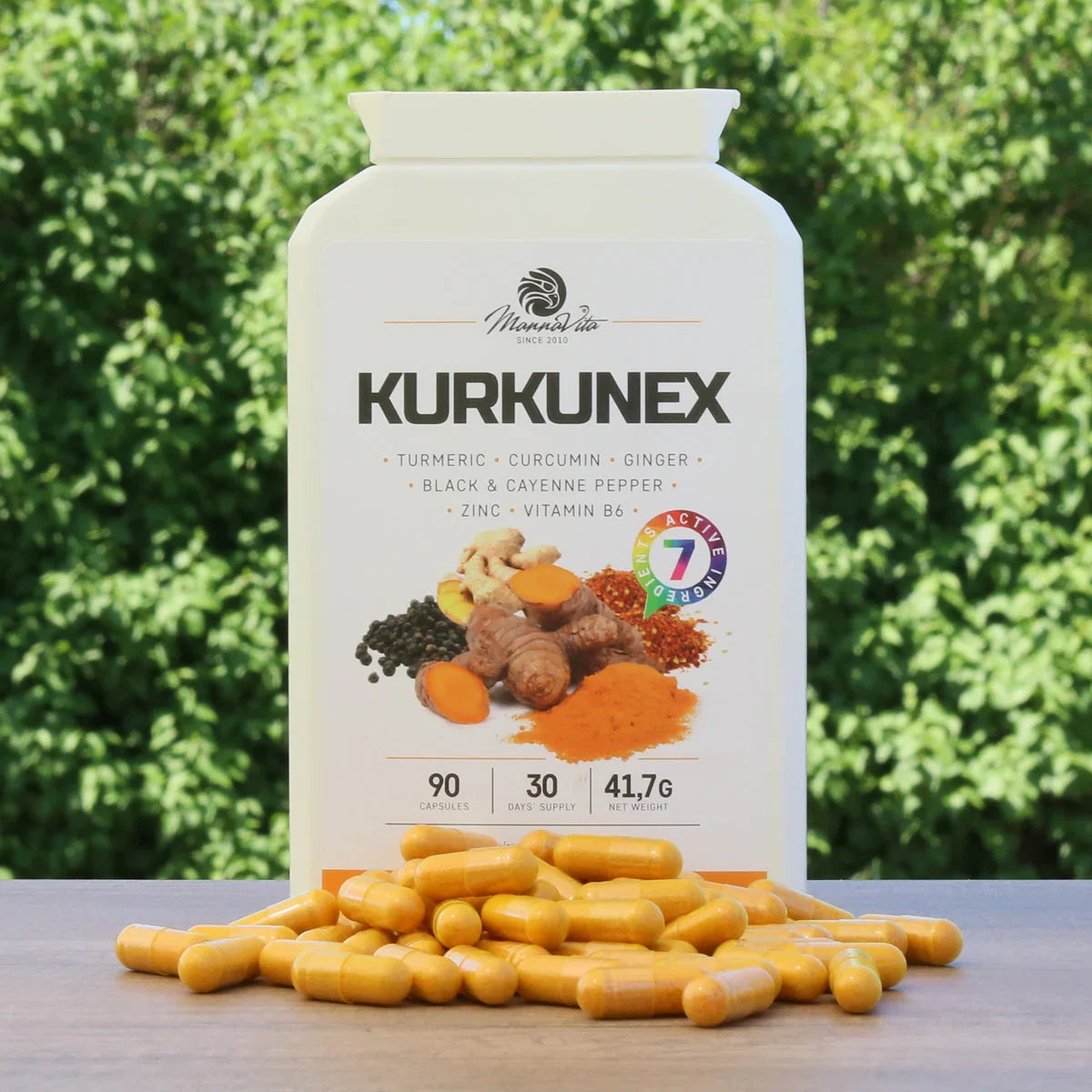 KURKUNEX turmeric extract complex • 90 capsules - Mannavita