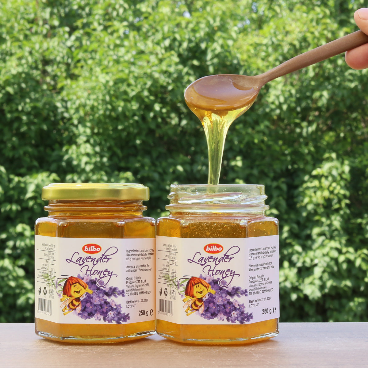 Miel de lavanda cruda Bilbo • 250 g