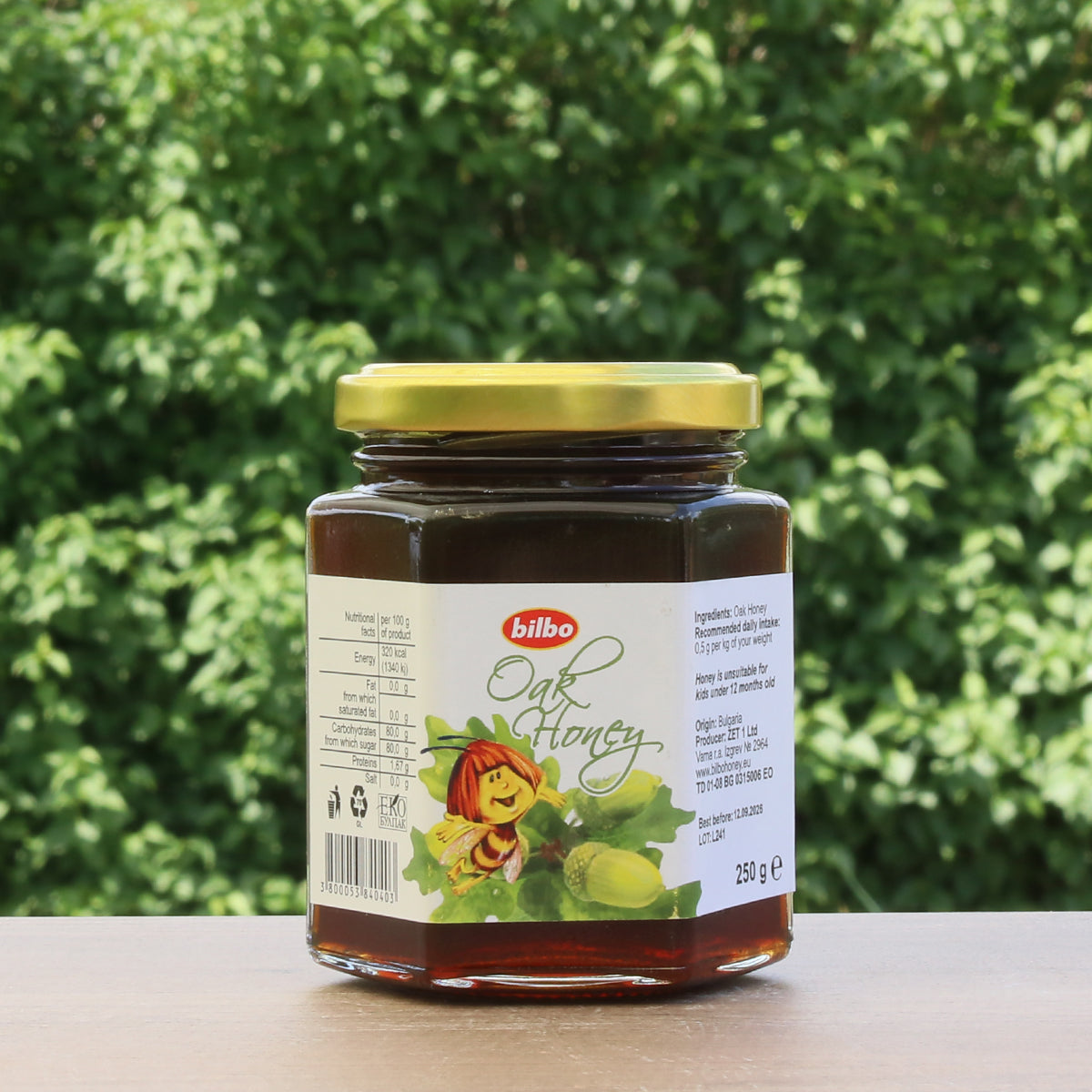 Miel de roble cruda Bilbo • 250 g