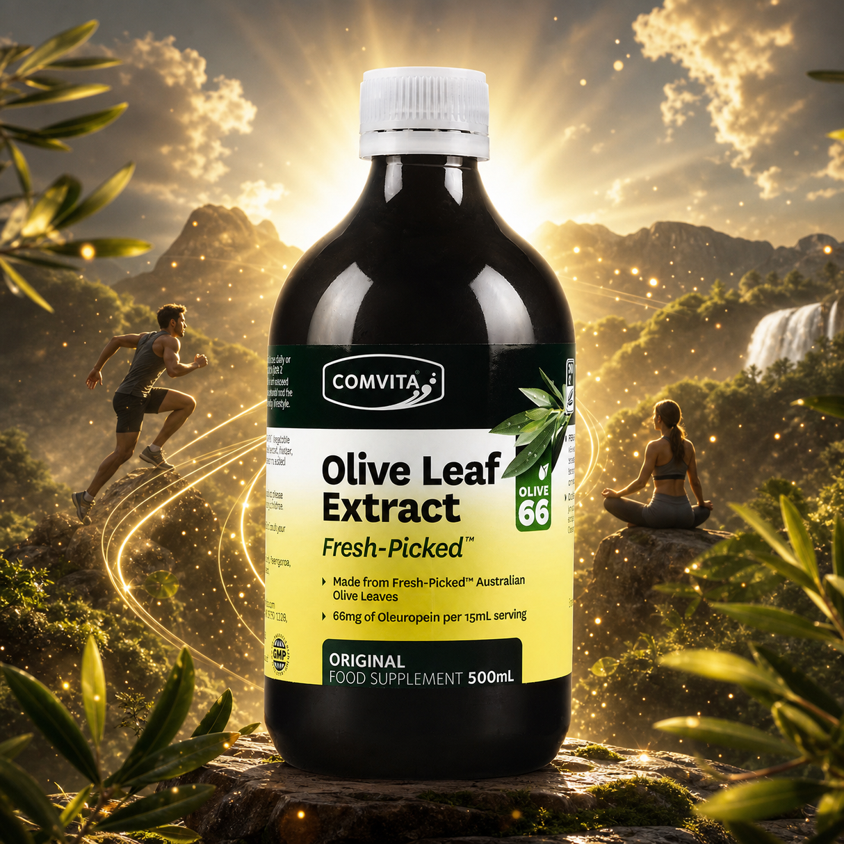 Extracto líquido de hoja de olivo Comvita • 500 ml