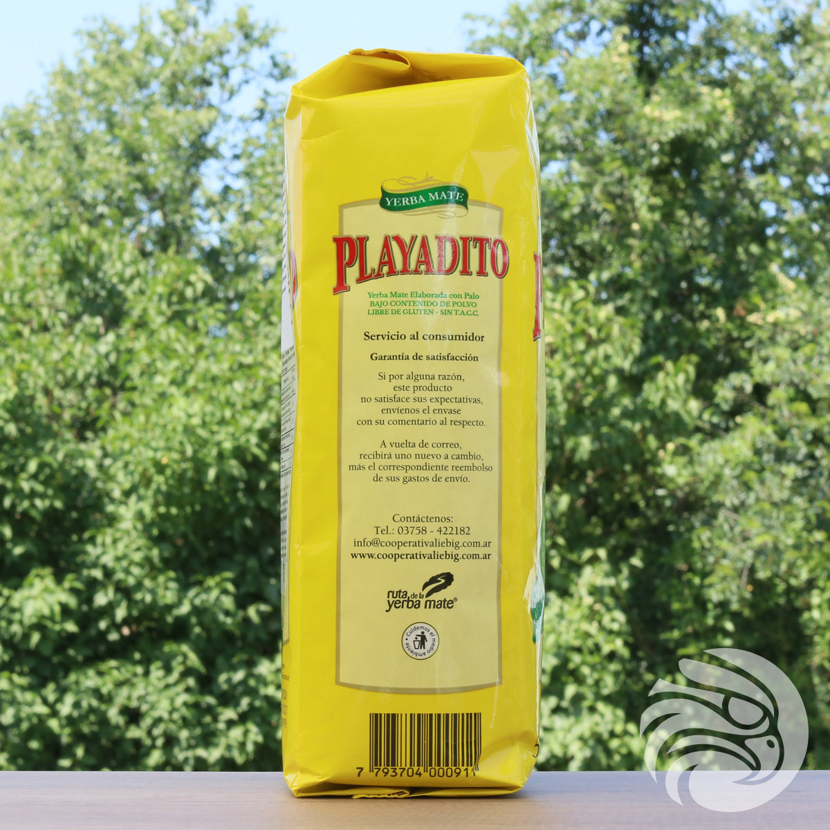 Té de yerba mate Playadito • Elaborada con palo • 500 g
