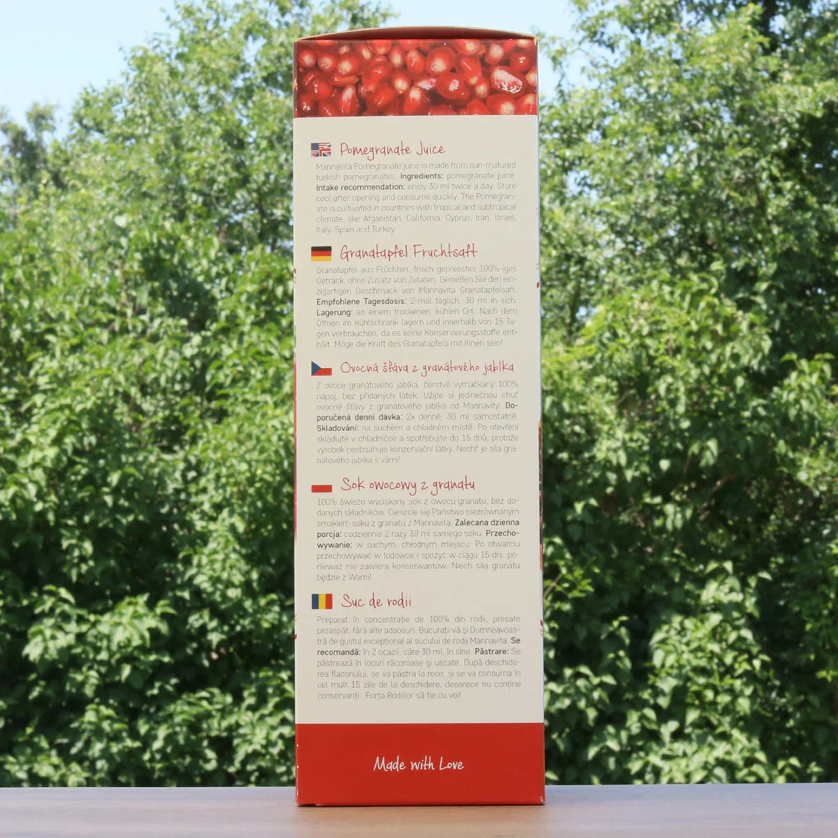 Mannavita Pomegranate 100% pure pressed juice • 1000 ml - Mannavita