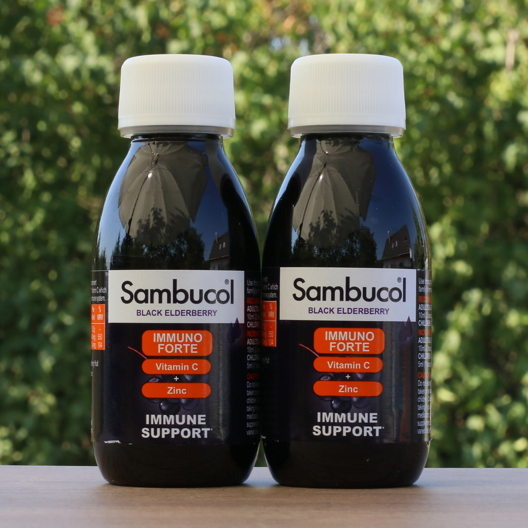 Jarabe de saúco negro Sambucol, Immuno Forte • 120 ml