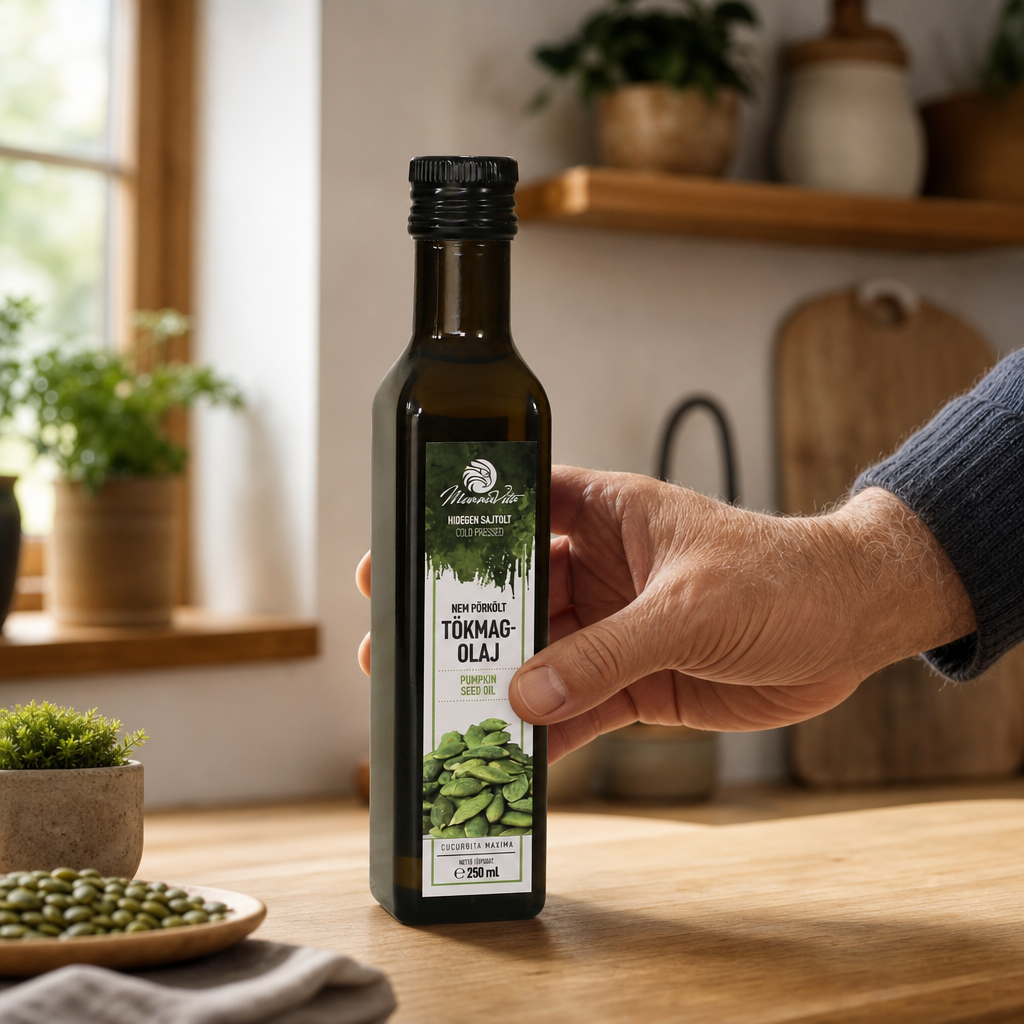 Aceite de semilla de calabaza húngaro prensado en frío Mannavita • 250 ml