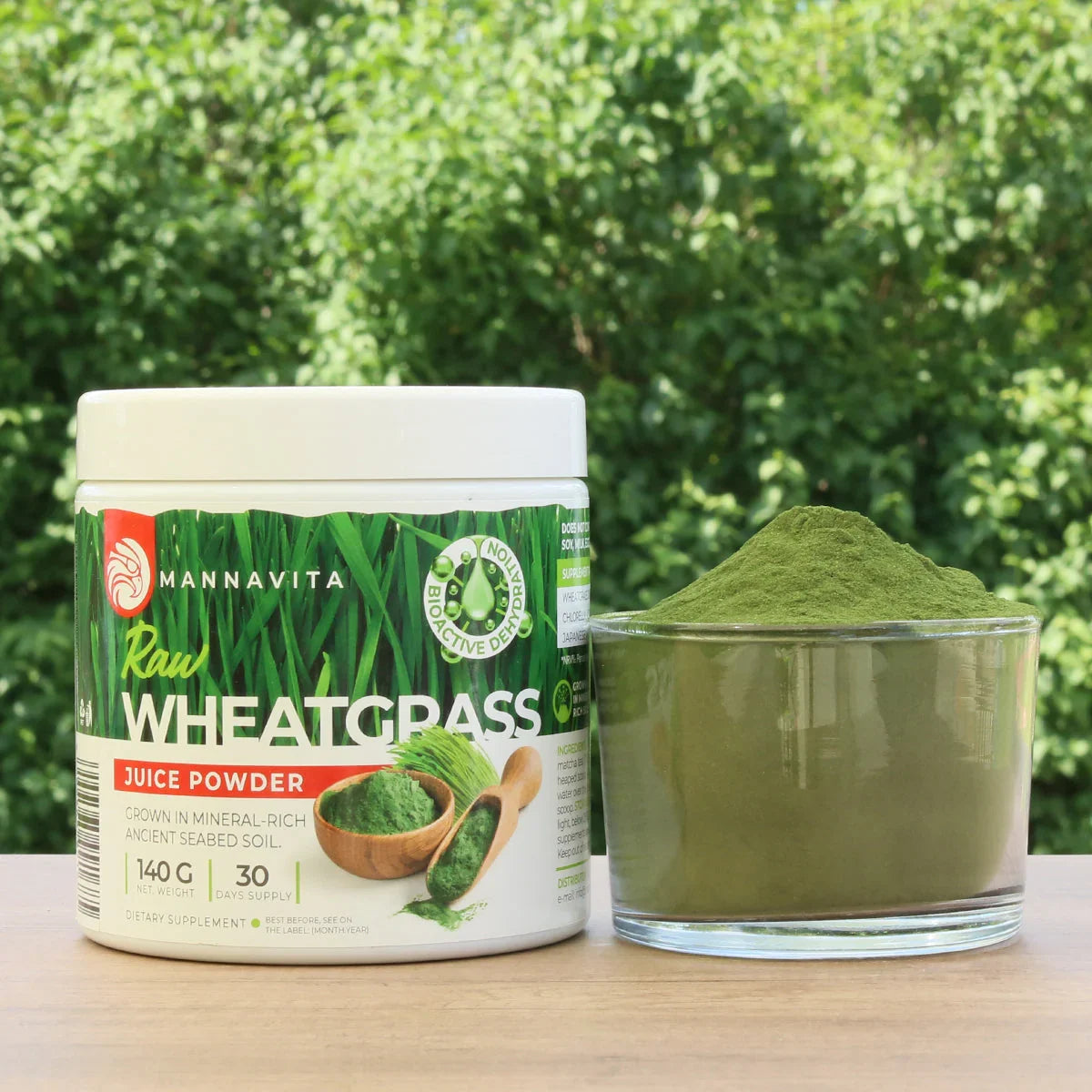 Mannavita raw wheatgrass juice powder • gluten-free • 140g - Mannavita