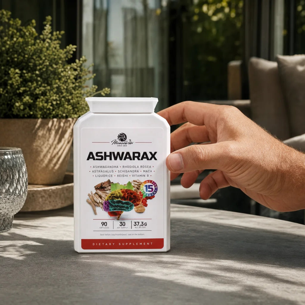 Ashwarax para el alivio de la Ansiedad, Pánico e Insomnio • 90 cápsulas