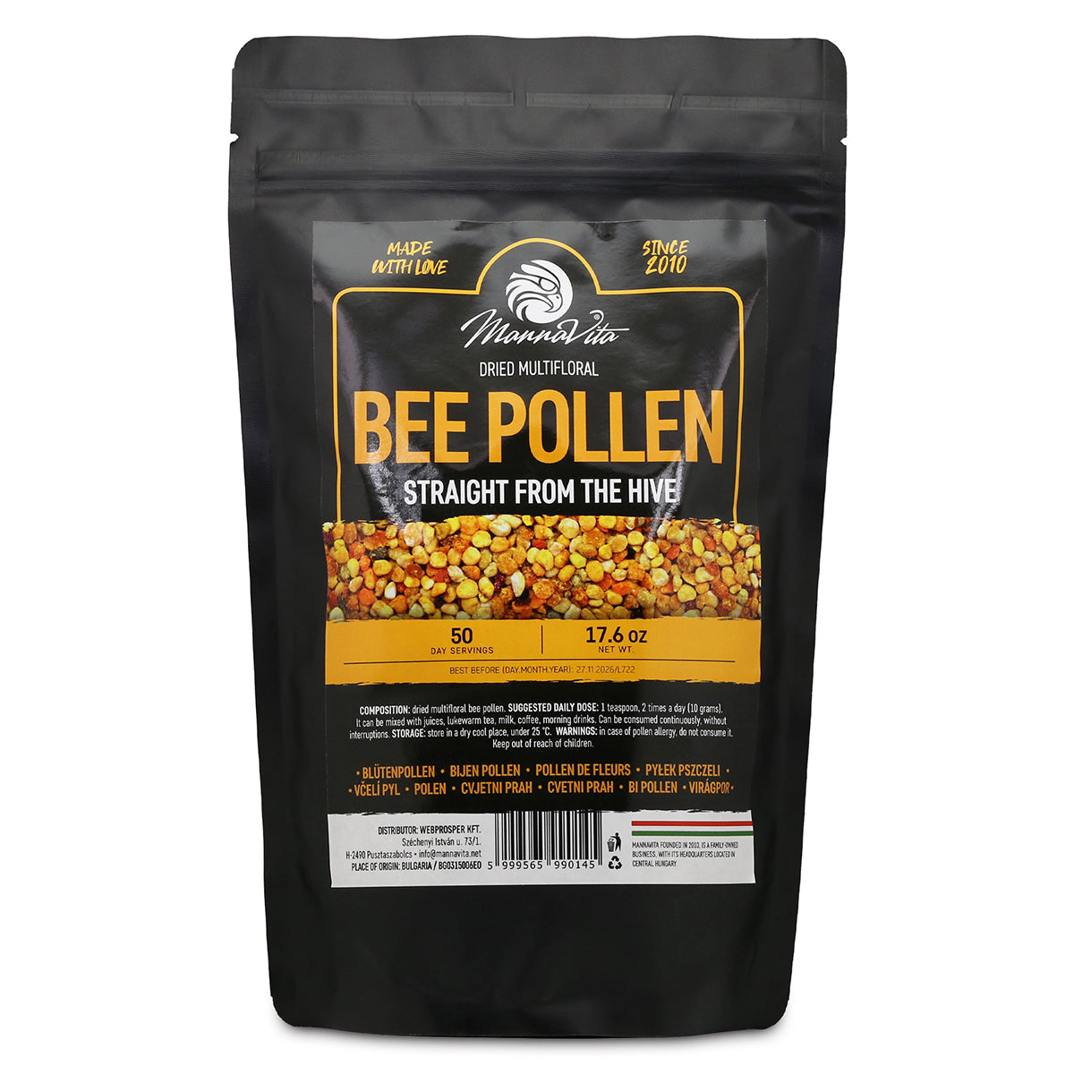 Polen de abeja multifloral seco Mannavita • 500 g
