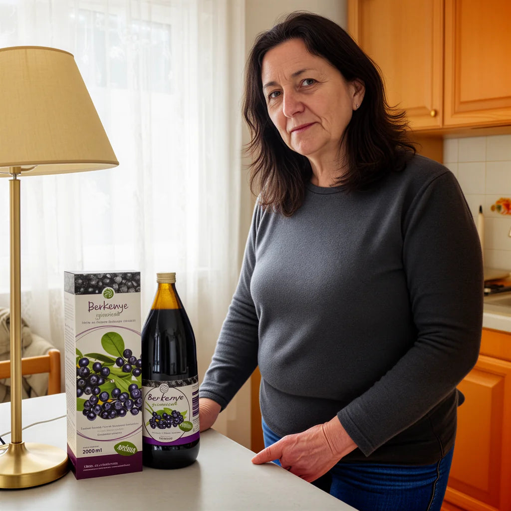 Mannavita • Jugo puro 100% prensado de bayas de Aronia • 1000 ml