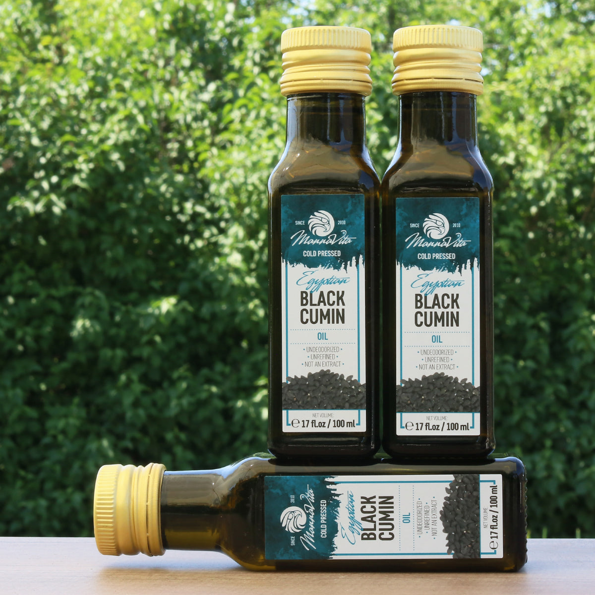 Aceite de semilla de comino negro prensado en frío Mannavita • 100 ml