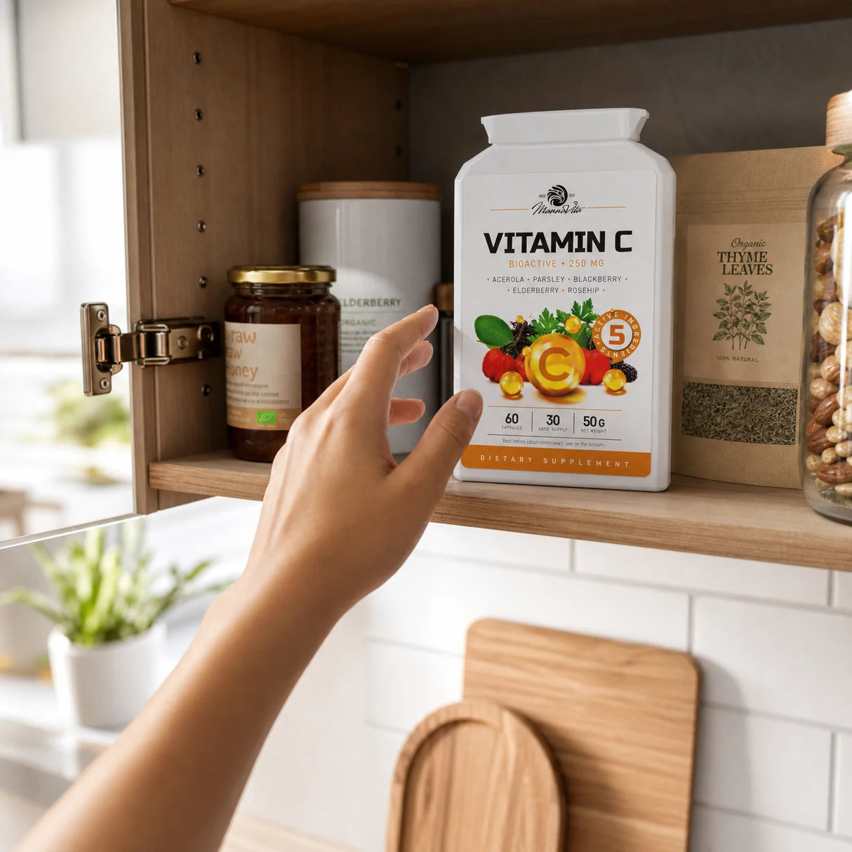 Mannavita Complejo de Vitamina C • 250 mg bioactivo • 60 cápsulas
