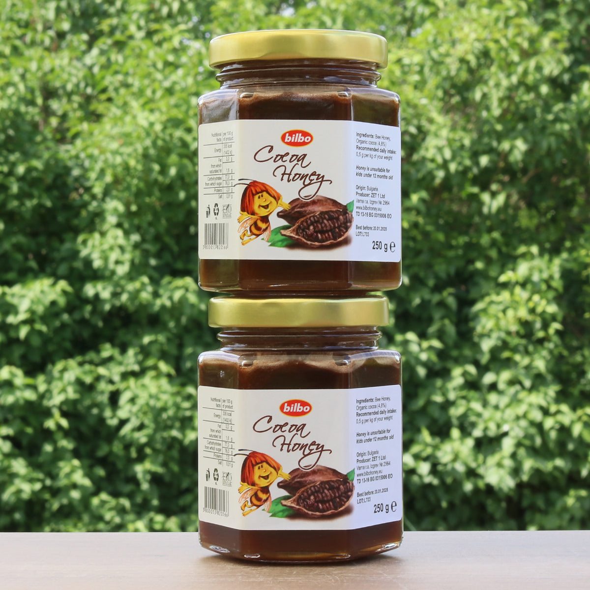 Miel de cacao crudo Bilbo • 250 g