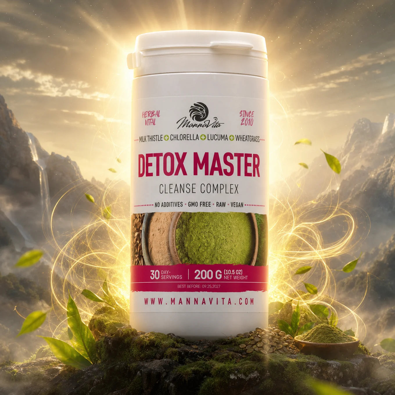 Mannavita Cardo Mariano + Hierba de Trigo + Chlorella + Lúcuma • 200 g