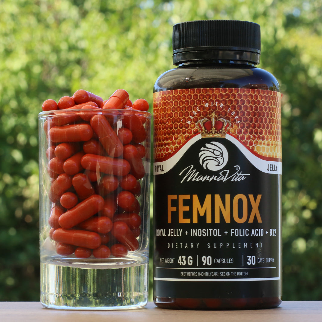 FEMNOX Jalea Real + Inositol + Ácido Fólico + complejo B12 • 90 cápsulas