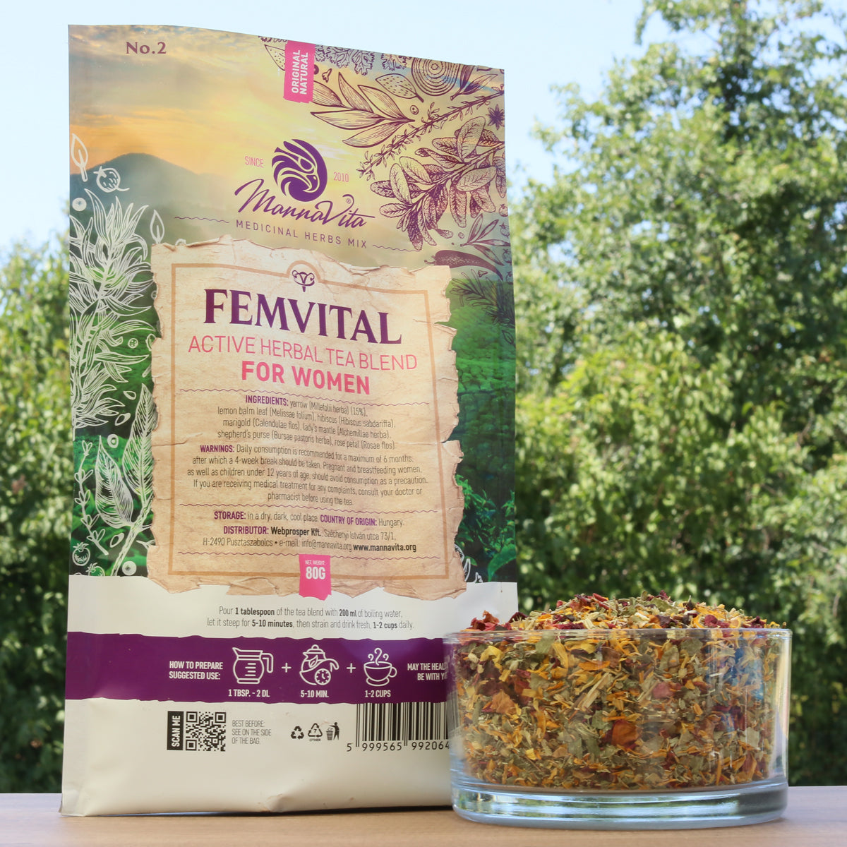 FEMVITAL mezcla activa de té de hierbas para mujeres • 80g