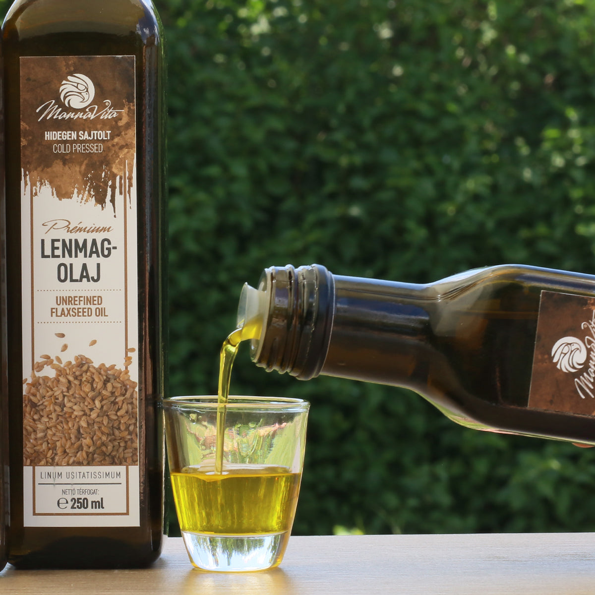 Aceite de linaza húngaro prensado en frío Mannavita • 250 ml
