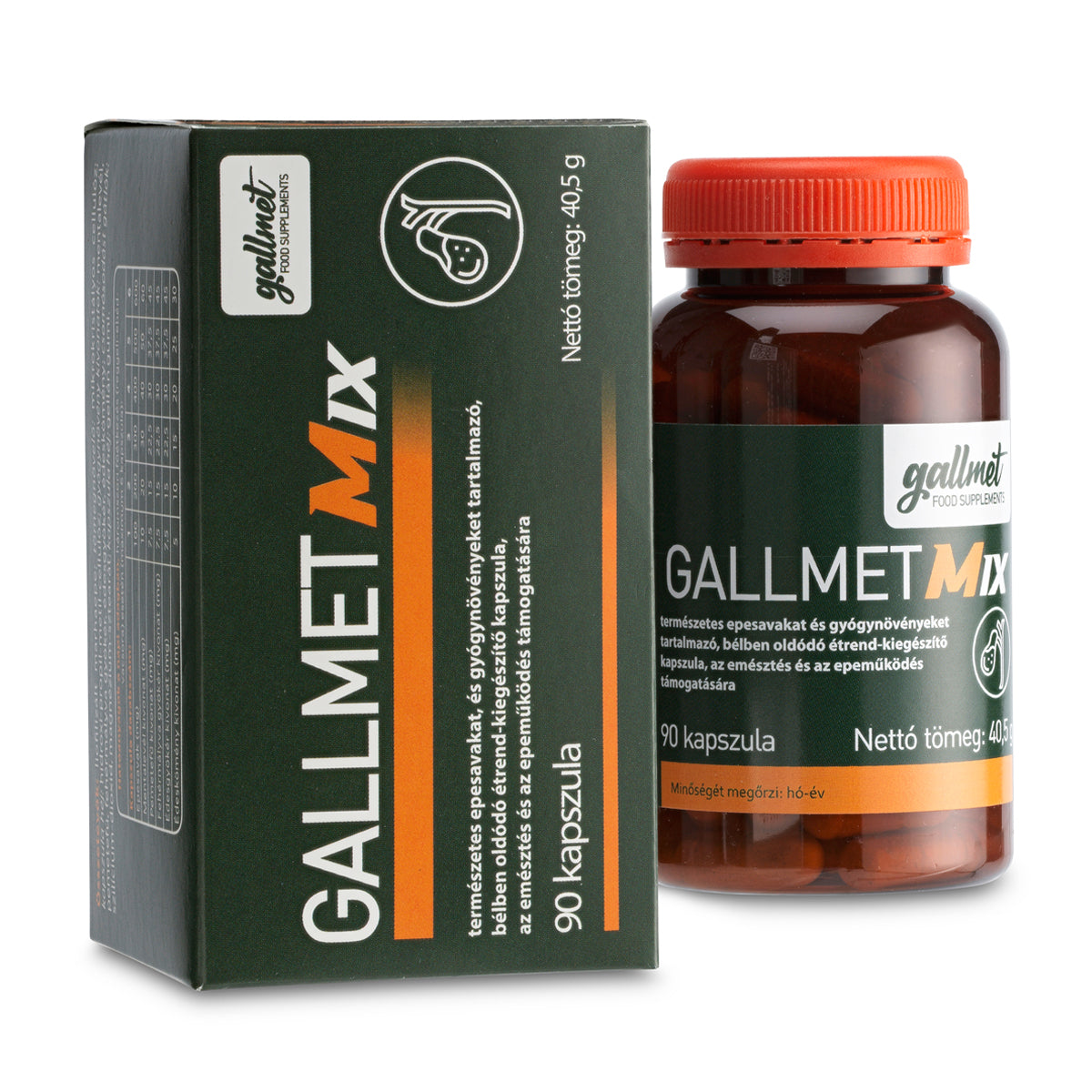 Gallmet Mix cápsulas de ácidos biliares + hierbas • 90 uds.