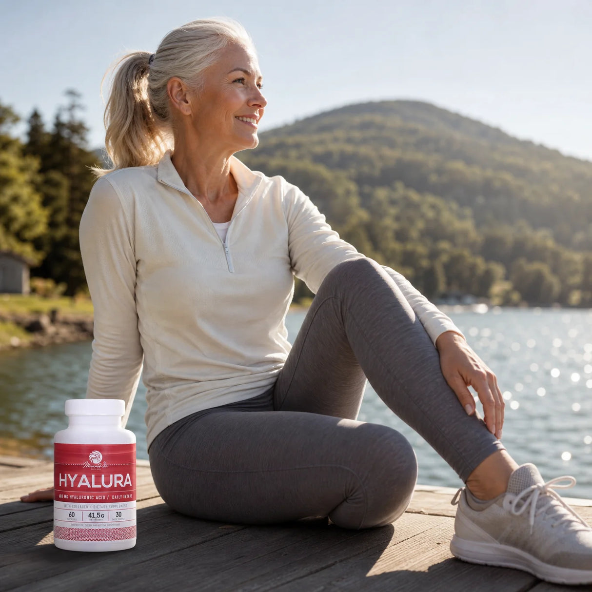 Hyalura • Cápsulas de 600 mg de ácido Hialurónico + Colágeno • 60 uds.