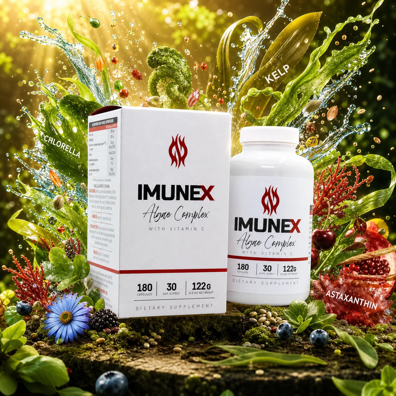 IMUNEX complejo de algas • con 5 algas • 180 cápsulas