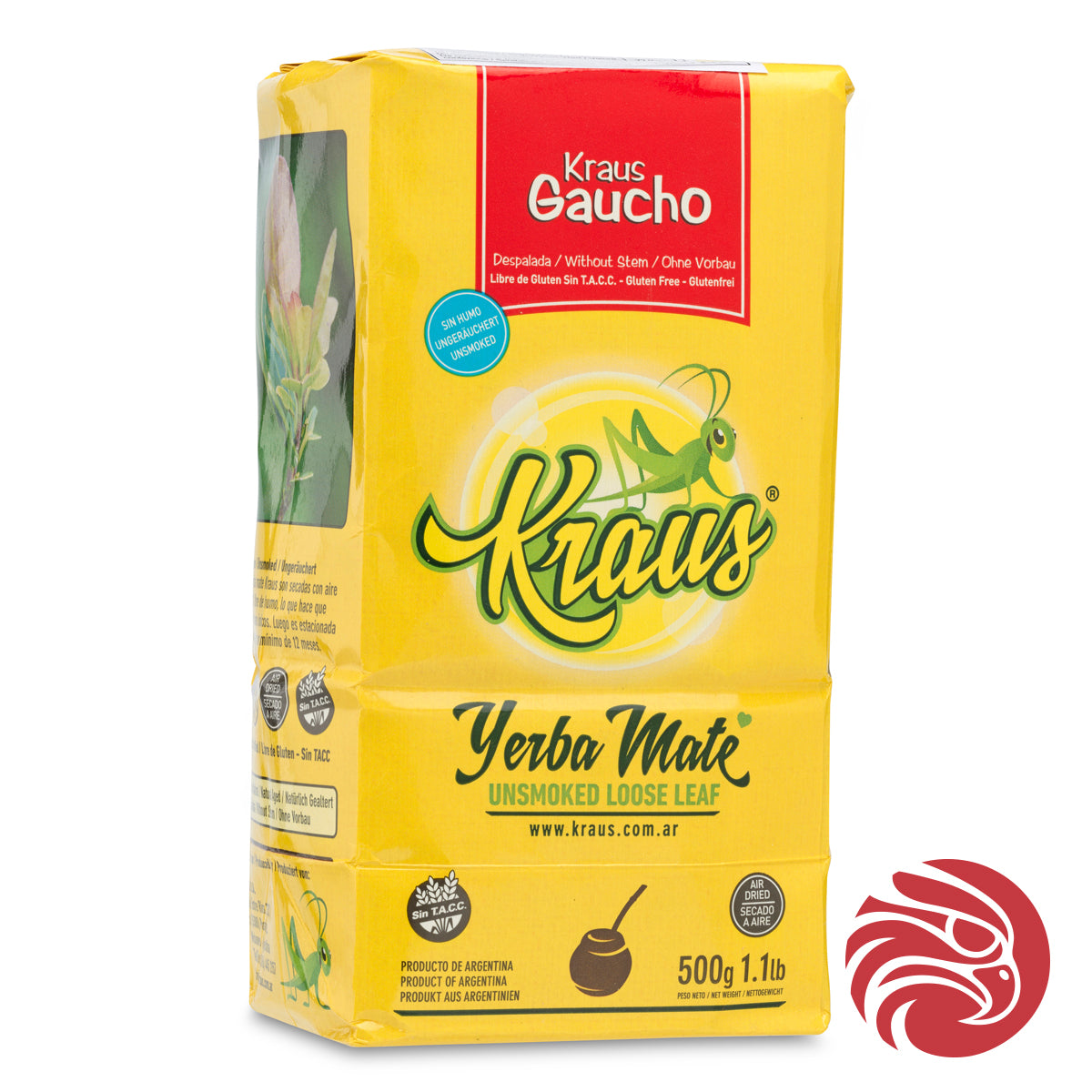 Kraus yerba mate • Gaucho, Sin palo - Sin tallos • 500 g