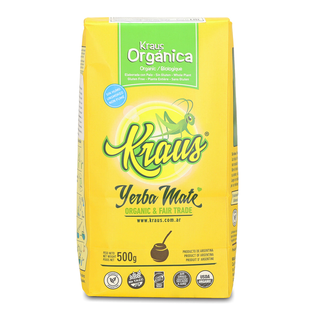 Té de yerba mate Kraus • Elaborada, con palo • 500 g
