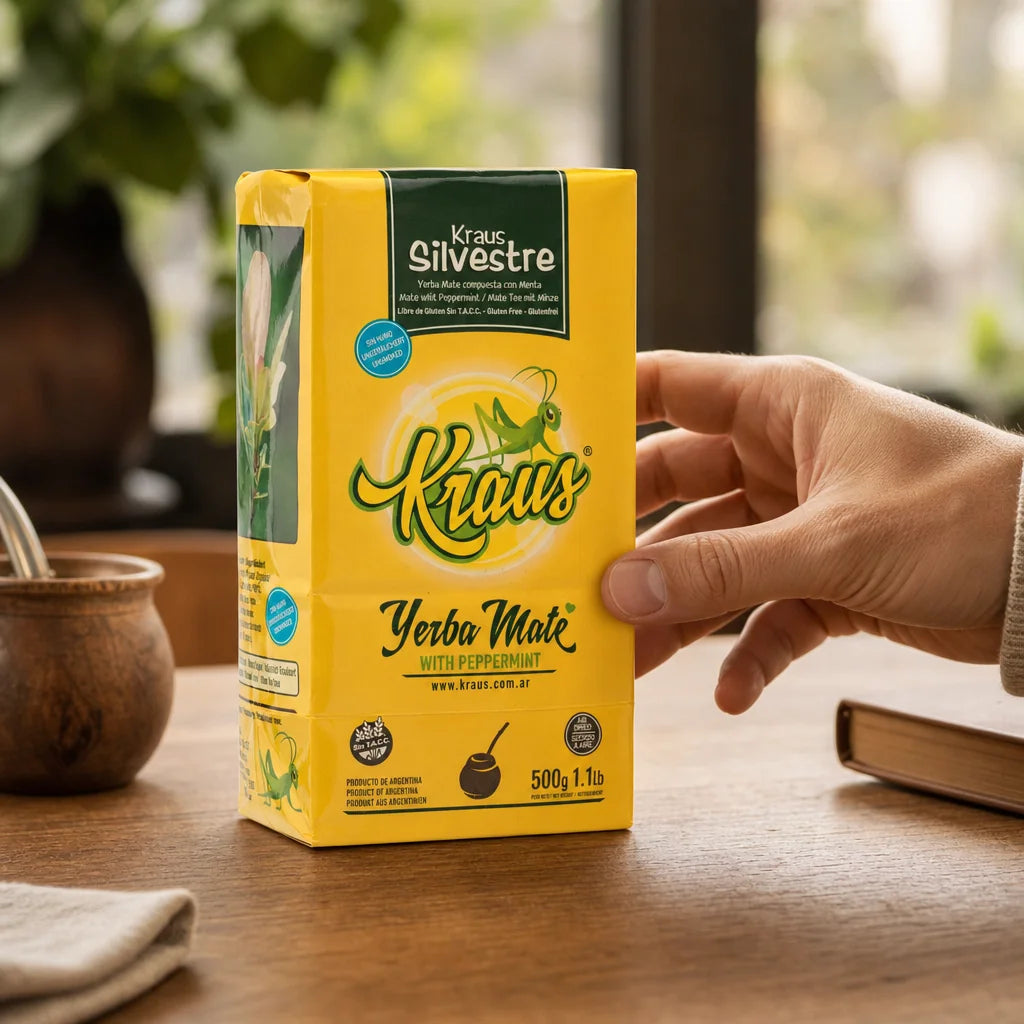 Té de yerba mate Kraus • Silvestre, MENTA • 500 g