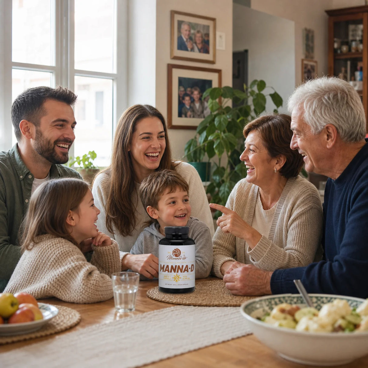 MANNA-D • Vitamina D3 en aceite de oliva 4000 UI • 120 cápsulas