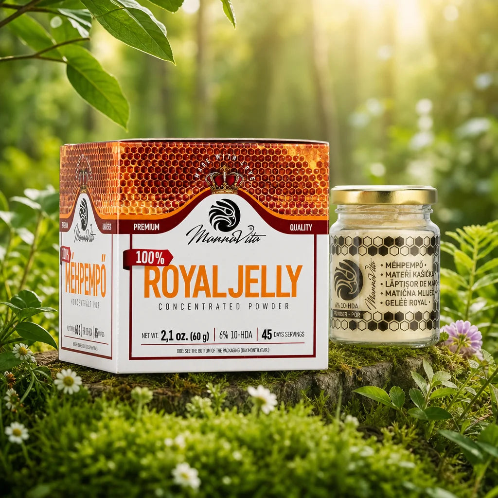 Polvo de Jalea Real Concentrada, con 6% de contenido de 10-HDA • 60g