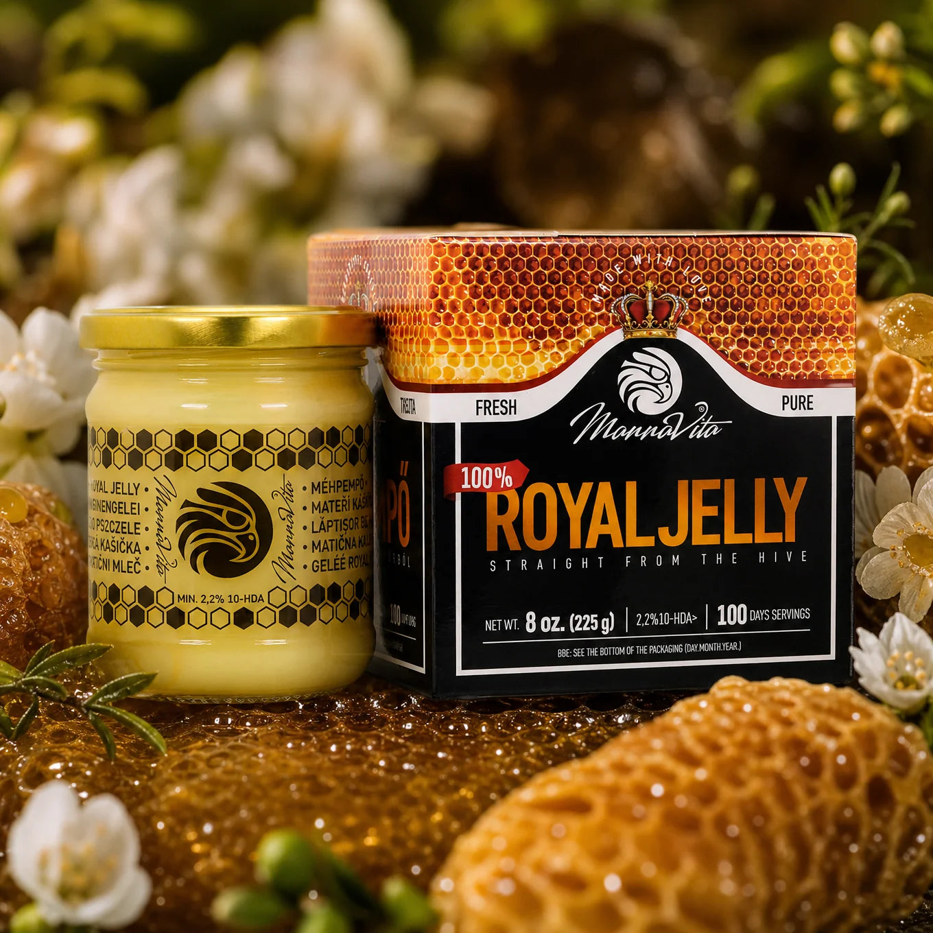 Mannavita Jalea Real pura fresca • 2.2% 10-HDA • 225g