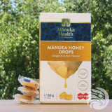 Pastillas de miel de Manuka con jengibre y limón naturales • 15 unidades.